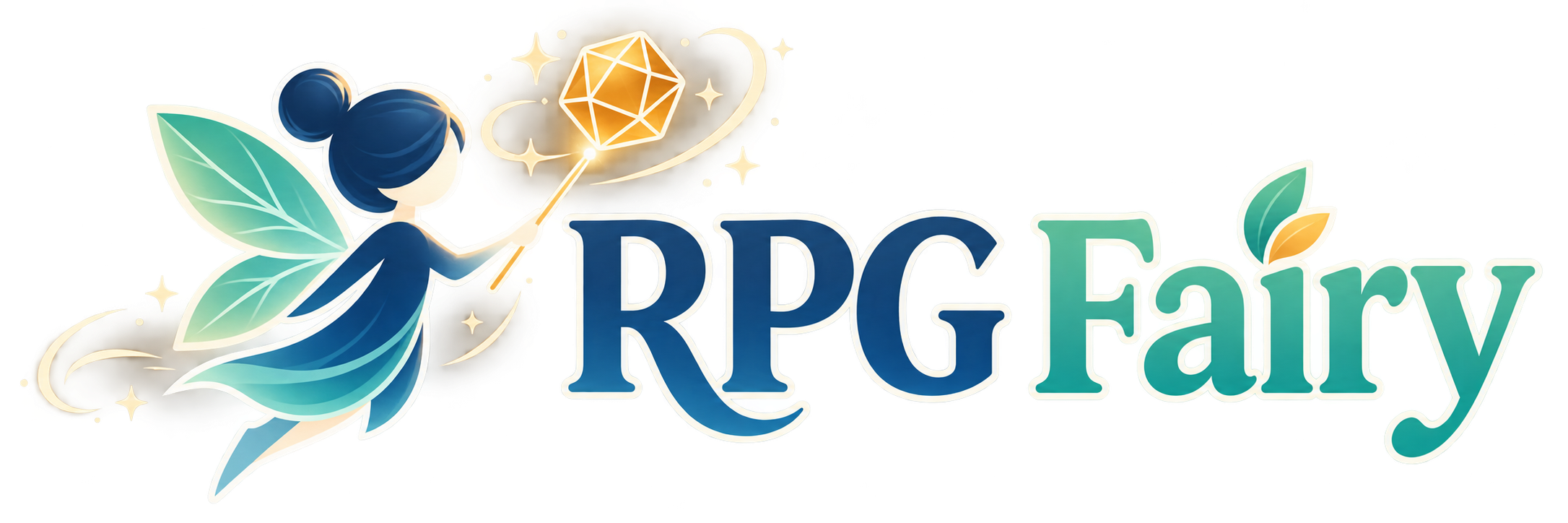 RPG Fairy Logo, a fairy making magic with a wand.
